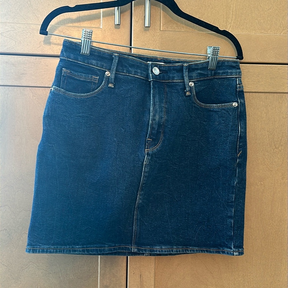 🍄SPRING SALE- firm price 🍄Good American Blue Denim Jean Skirt